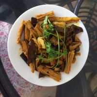 Tofu and mushrooms  at Karma Waters in Hoi An