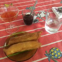 Spring Rolls (primer plato)  at Carabrecol in Gran Canaria