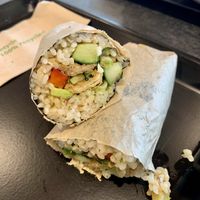 Hoisin ‘duck’ sushi burrito   at Happy Maki in Brighton