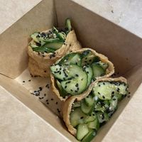 Loaded Satay Pockets  at Happy Maki in Brighton