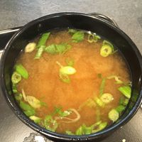 Miso soup  at Happy Maki in Brighton