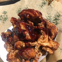 Cauliflower popcorn with teriyaki saus at Happy Maki in Brighton