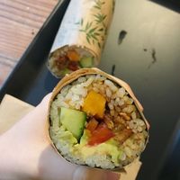 sweet potato sushi burrito at Happy Maki in Brighton
