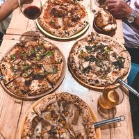 Truffle pizza, etc..  at Purezza in Brighton
