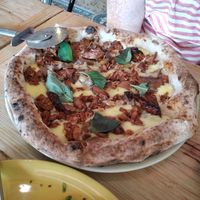 Porkies pizza at Purezza in Brighton
