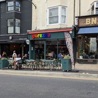 Outside at Purezza in Brighton