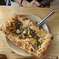 Garlic bread at Purezza in Brighton