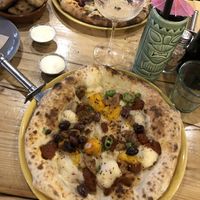 The cute pink umbrella was the cherry on top for me   at Purezza in Brighton