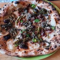 Pepperoni, mozzarella, marinated tender broccoli at Purezza in Brighton