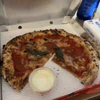 Pepperoni with garlic sauce  at Purezza in Brighton