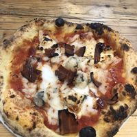 Four vegan cheese pizza  at Purezza in Brighton