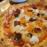 The photos speak for themselves (pizza 4 cheeses) at Purezza in Brighton