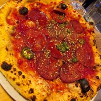 Pepperoni & Agave - no vegan cheese at Purezza in Brighton