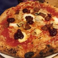 Four cheese pizza at Purezza in Brighton