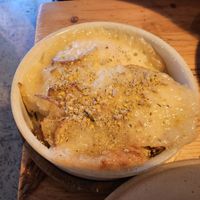 Garlic and cheeze potatoes at Purezza in Brighton