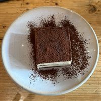 vegan tiramisu  at Purezza in Brighton