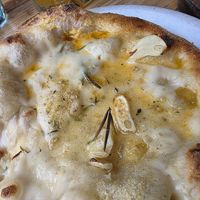 Cheesy garlic bread. at Purezza in Brighton