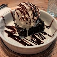 Salted caramel brownie at Purezza in Brighton