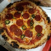 Pepperoni pizza at Purezza in Brighton