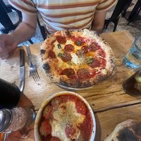 Pepperoni & Agave Pizza with Meatballs as Side  at Purezza in Brighton