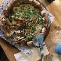 Truffle pizza on a hemp base at Purezza in Brighton