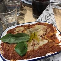 Vegan lasagne  at Purezza in Brighton
