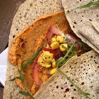 Vegan crêpe! So delicious!  at Cafe Baumgarten in Fuessen