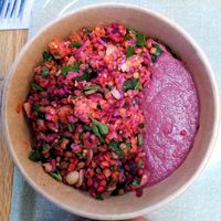 Pink Energy Salad (vegan) at CDG- EXKi - T2E in Roissy-en-france