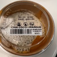 Coconut milk chia pudding with mango purée   at CDG - EXKi - TS4 in Roissy-en-france