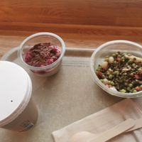 Salad and dessert. W la france at CDG - EXKi - T2F in Roissy-en-france