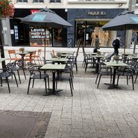 Outside terrace at EXKi - Grand Rue in Luxembourg City