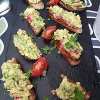 Avocado Bruschetta at Veggic in Plovdiv