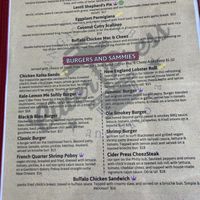 Menu page 2  at Cider Press Pub in St Petersburg