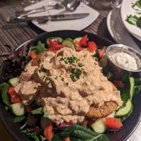 Salad with lobster at Cider Press Pub in St Petersburg