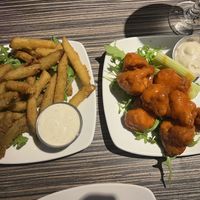 pickle fries & buffalo cauliflower!   at Cider Press Pub in St Petersburg