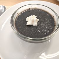 Sesame soy pudding dessert, included with buffet at Kaemon Asakusa in Tokyo