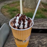vegan iced chocolate at Eis Cafe De Lorenzo in Saarbrucken