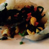 Inside spinach dumpling at Empire Chinese Kitchen in Portland