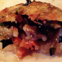 Inside the chive mushroom dumpling at Empire Chinese Kitchen in Portland