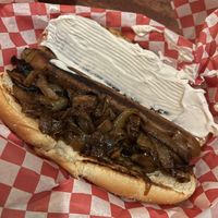 A Vegan seattle dog.  #Veganuary at Cycle Dogs in Seattle