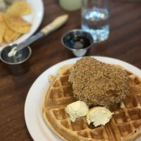 Chick’n and Waffles  at Cycle Dogs in Seattle