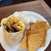 breakfast burrito  at Cycle Dogs in Seattle