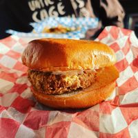 Hunny Butter Chick’n sandwich   at Cycle Dogs in Seattle