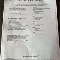 menu   at Cycle Dogs in Seattle