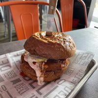 buffalo chicken sandwich   at Cycle Dogs in Seattle