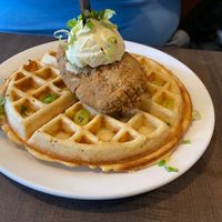 Chick'n and Waffles at Cycle Dogs in Seattle
