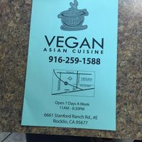 info at Pho Vegan Asian Cuisine in Rocklin