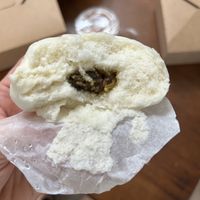 Inside steamed bun  at Pho Vegan Asian Cuisine in Rocklin