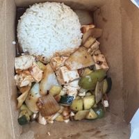 General mock chicken with rice   at Pho Vegan Asian Cuisine in Rocklin