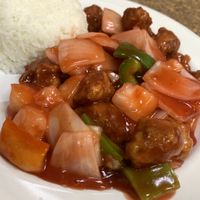 Sweet & Sour Mock Pork  at Pho Vegan Asian Cuisine in Rocklin